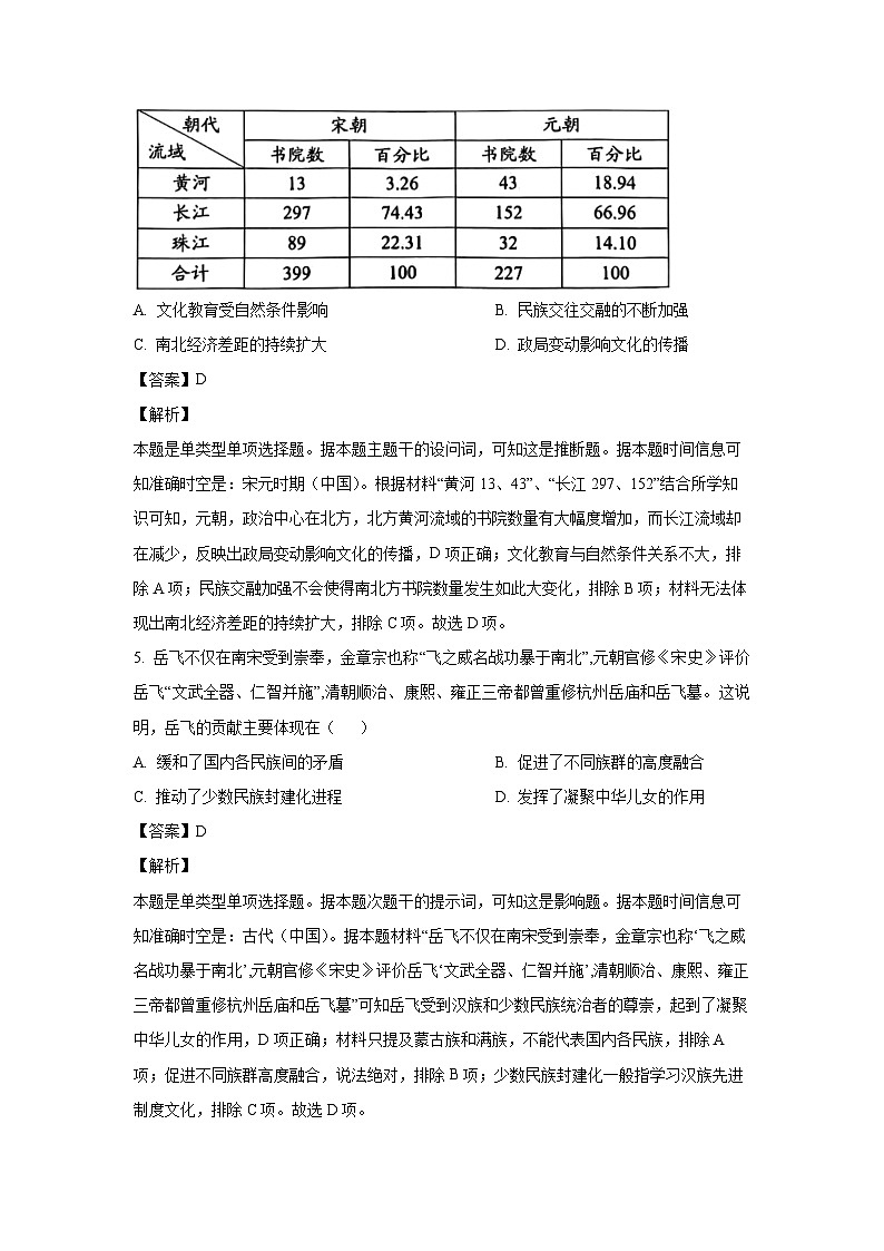 江苏省海安市2024-2025学年高三上学期期中学业质量监测历史试卷(解析版)03