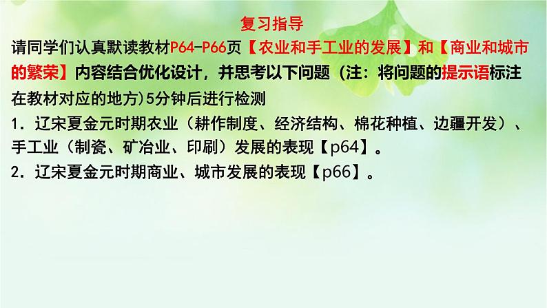 第11讲 辽宋夏金元时期经济发展 课件--2025届高三统编版(2019)必修中外历史纲要上一轮复习第3页