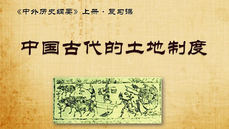 高考历史二轮复习中国古代史专题课件:中国古代土地制度第1页