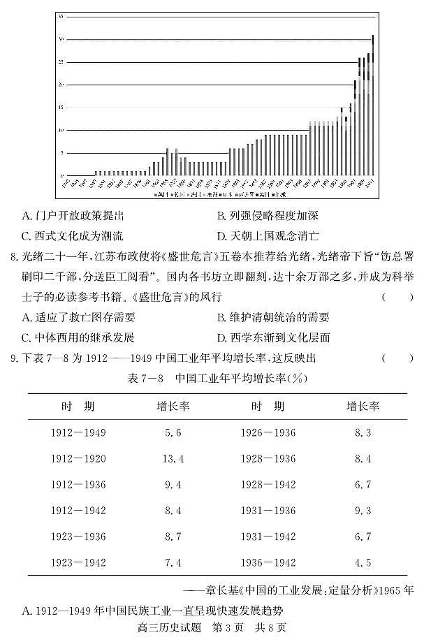 (教研室提供)山东省济宁市兖州区2024-2025学年高三上学期期中考试历史试题第3页