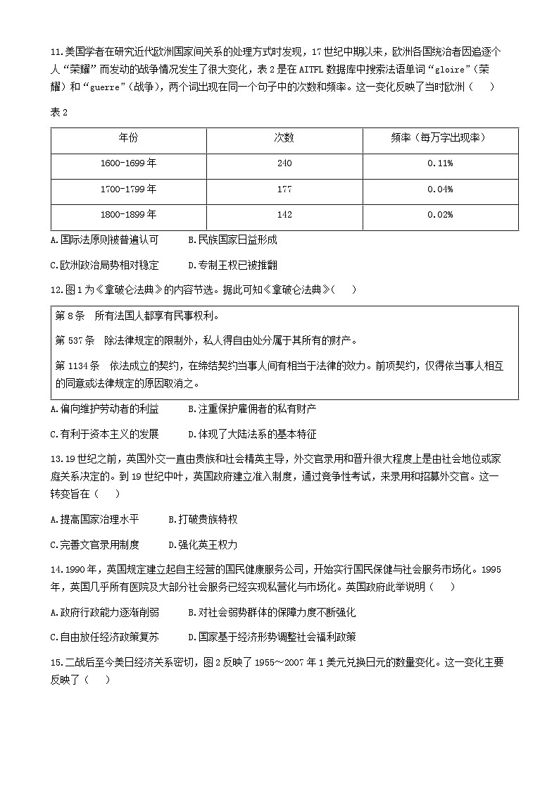 2025菏泽高二上学期期中考试历史(A卷)含答案第3页