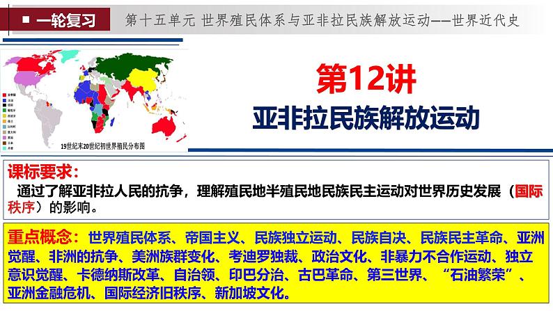 第12讲 亚非拉民族解放运动-2025年高考历史一轮复习通史精要课件(统编版选必融合)第1页