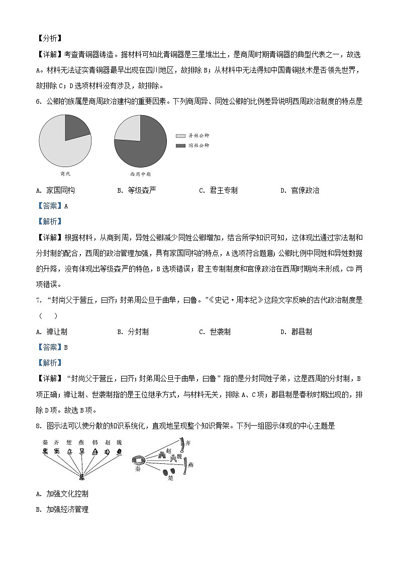 山西省大同市2023_2024学年高一历史上学期10月月考试题含解析03