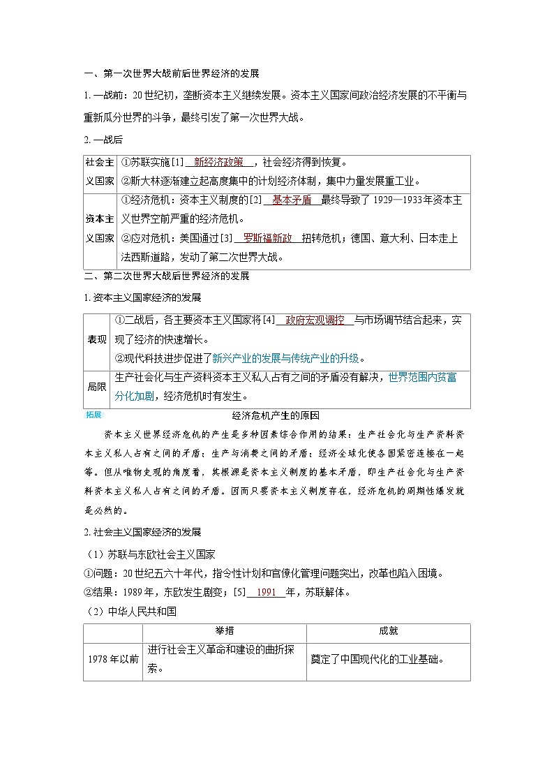 备战2025年高考历史精品教案第57讲20世纪以来人类的经济与生活(Word版附解析)第2页