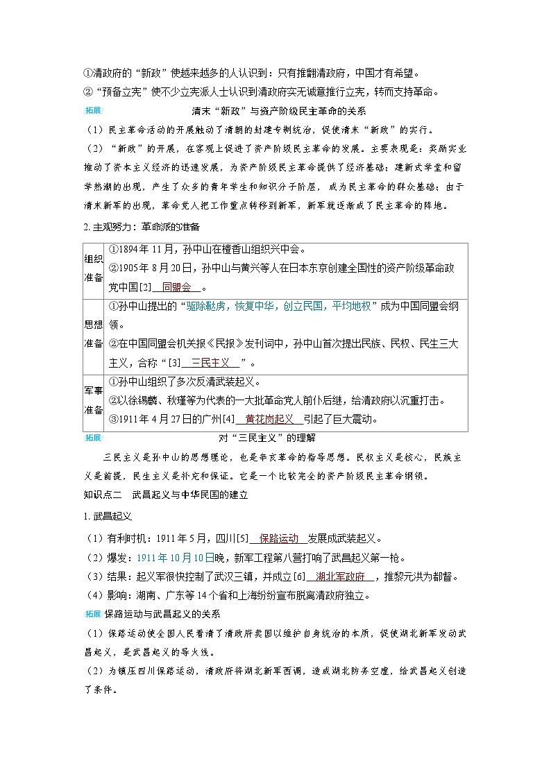 备战2025年高考历史精品教案第14讲辛亥革命(Word版附解析)第2页