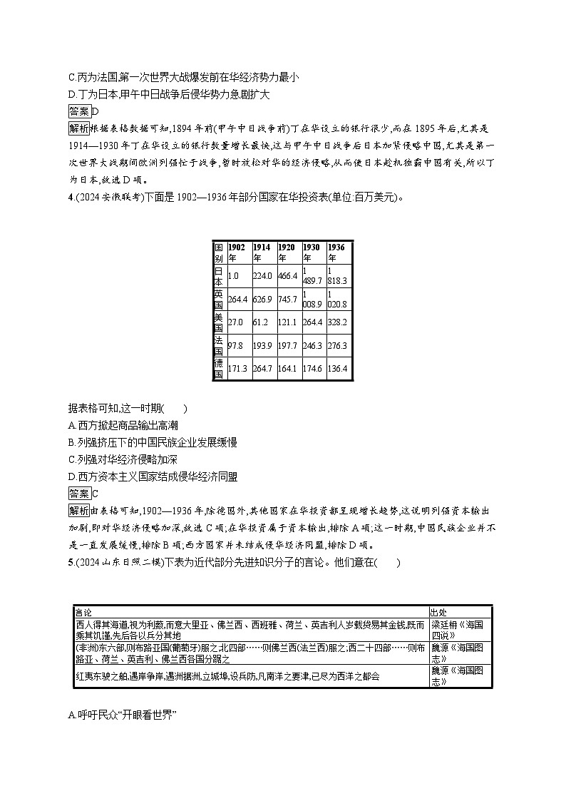 备战2025年高考二轮复习历史(山东版)专题突破练5(Word版含解析)第2页