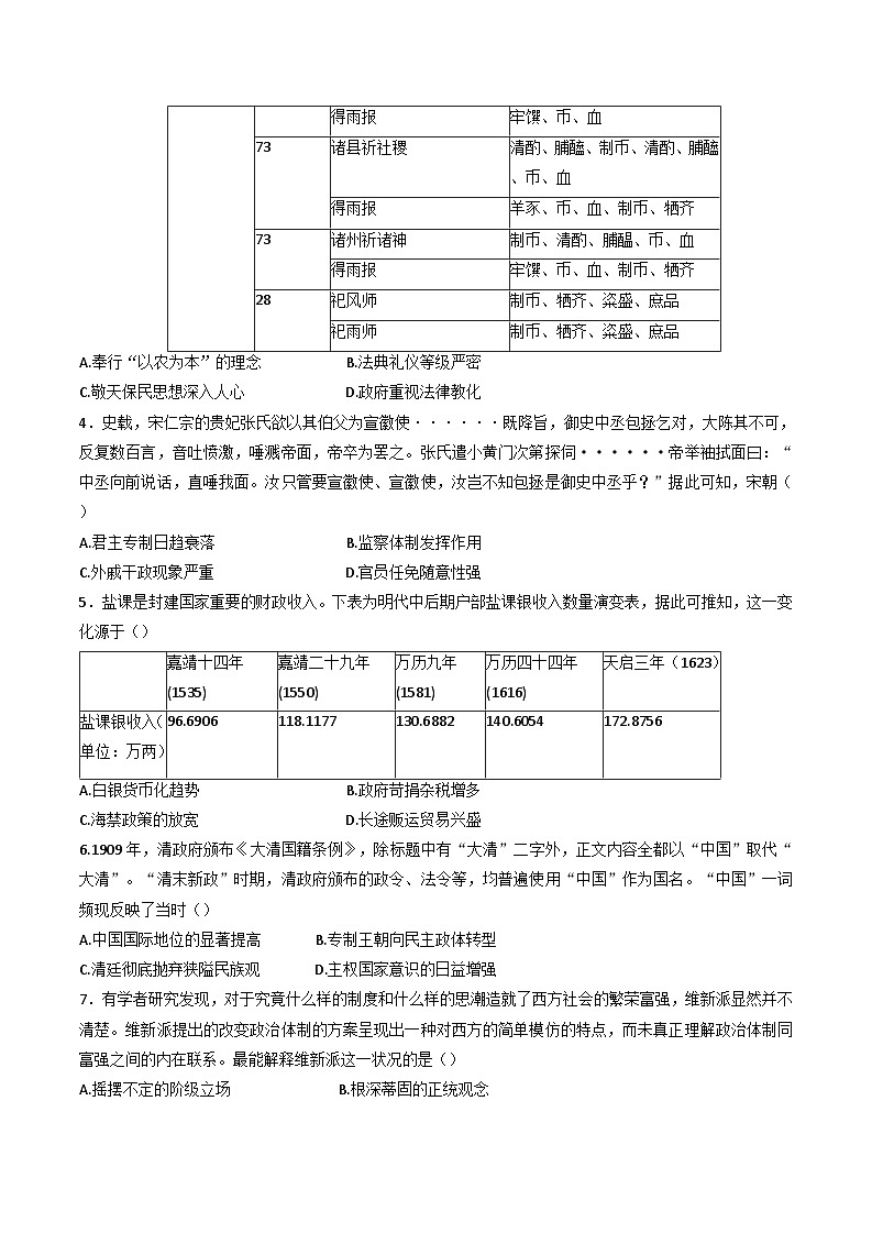 2024-2025学年度内蒙古赤峰二中高二上学期第二次月考历史试题第2页
