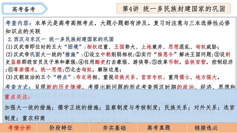 高考历史一轮复习课件:第4讲_统一多民族封建国家的巩固——西汉与东汉(48页)第4页