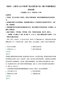 广西壮族自治区玉林市2024-2025学年高一上学期11月期中考试历史试卷（Word版附解析）
