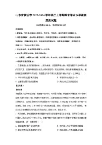 2023~2024学年山东省临沂市高三(上)期末学业水平监测历史试卷(解析版)