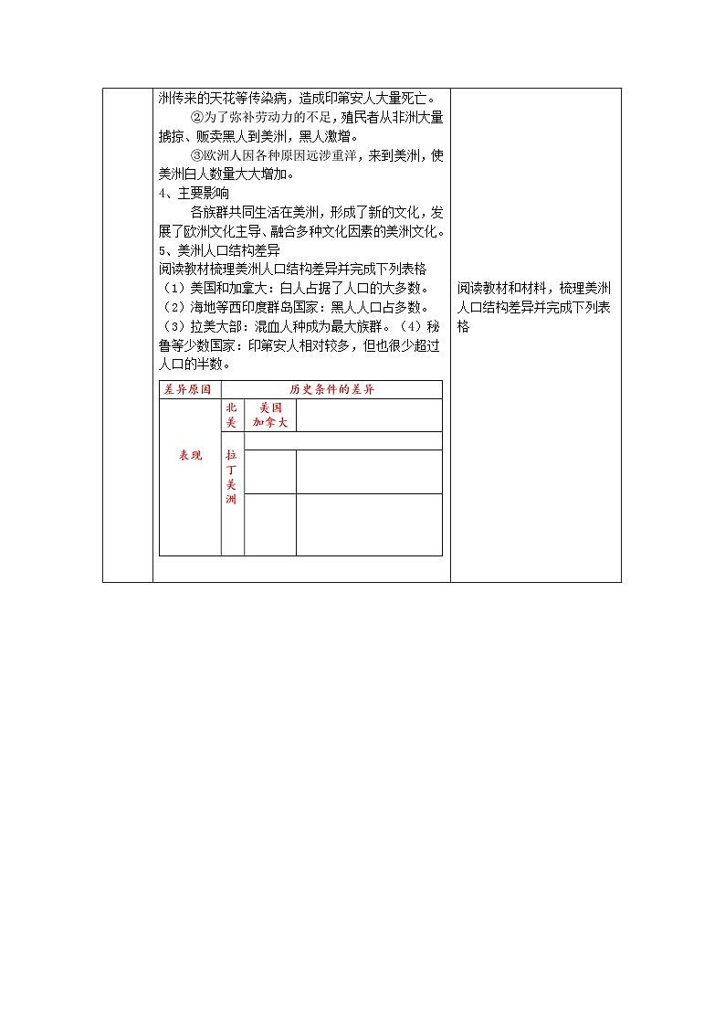 人教统编版2024高中历史选择性必修三 文化交流与传播 第7课 近代殖民活动和人口的跨地域转移教案第3页
