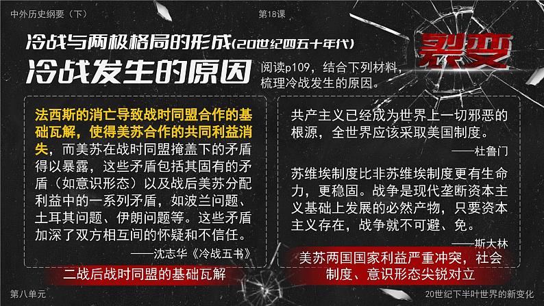 高中历史人教版统编版必修中外历史纲要下第18课冷战与国际格局的演变精品课件第4页