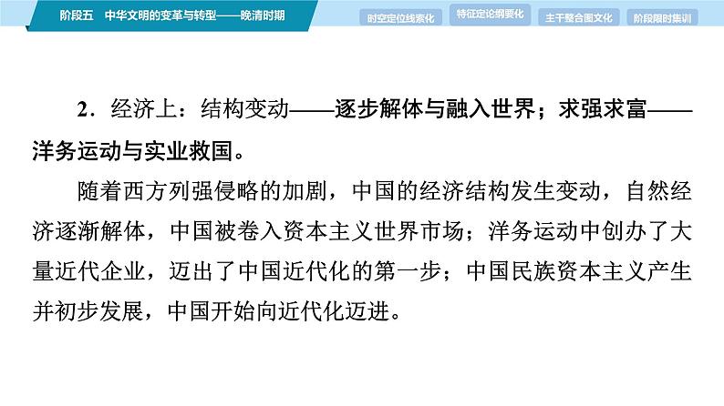 第一部分 板块二 阶段五 中华文明的变革与转型——晚清时期-【备战2025】高考历史二轮复习课件第6页