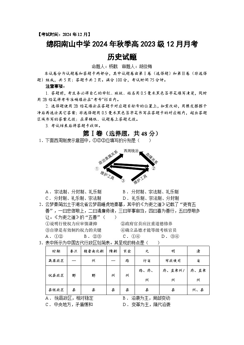 历史试题第1页