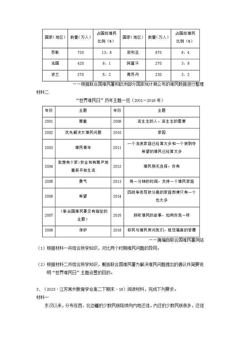 人教统编版高中历史选择性必修第三单元专题 题型攻略10 《比较异同类》第3页