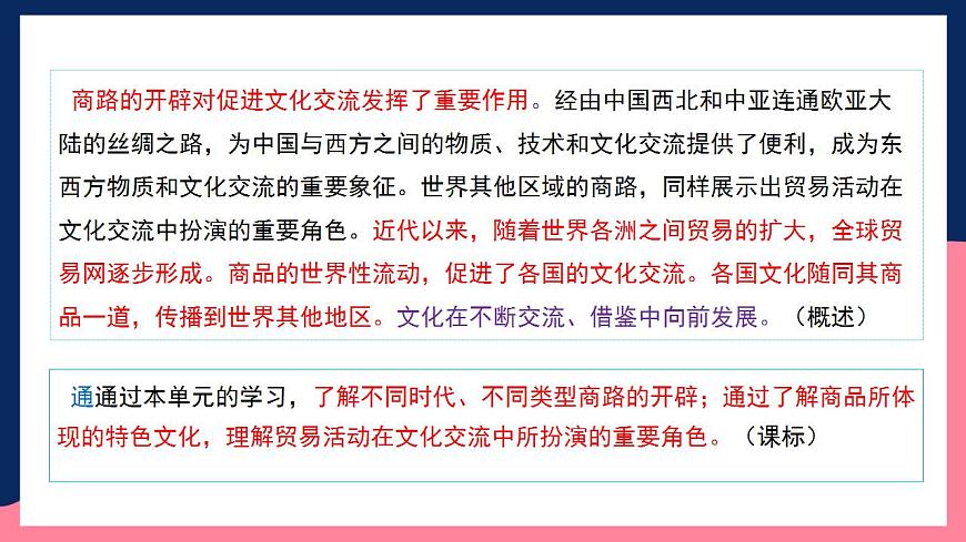 人教統(tǒng)編版高中歷史選擇性必修第四單元 《商路貿(mào)易與文化交流》（單元整合）第2頁