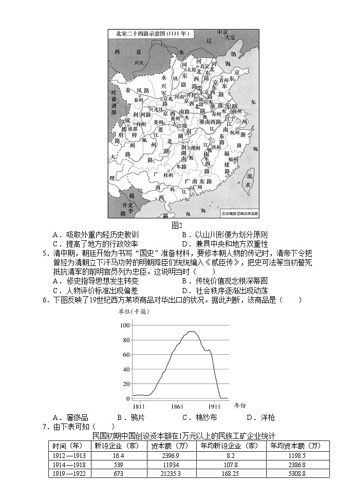 2025荆州沙中学高三上学期12月月考历史试题含答案第2页