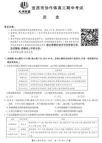 九师联盟•湖北省宜昌协作体2025届高三11月联考历史试卷及参考答案