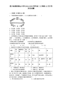 四川省绵阳南山中学2024-2025学年高二上学期12月月考历史试题