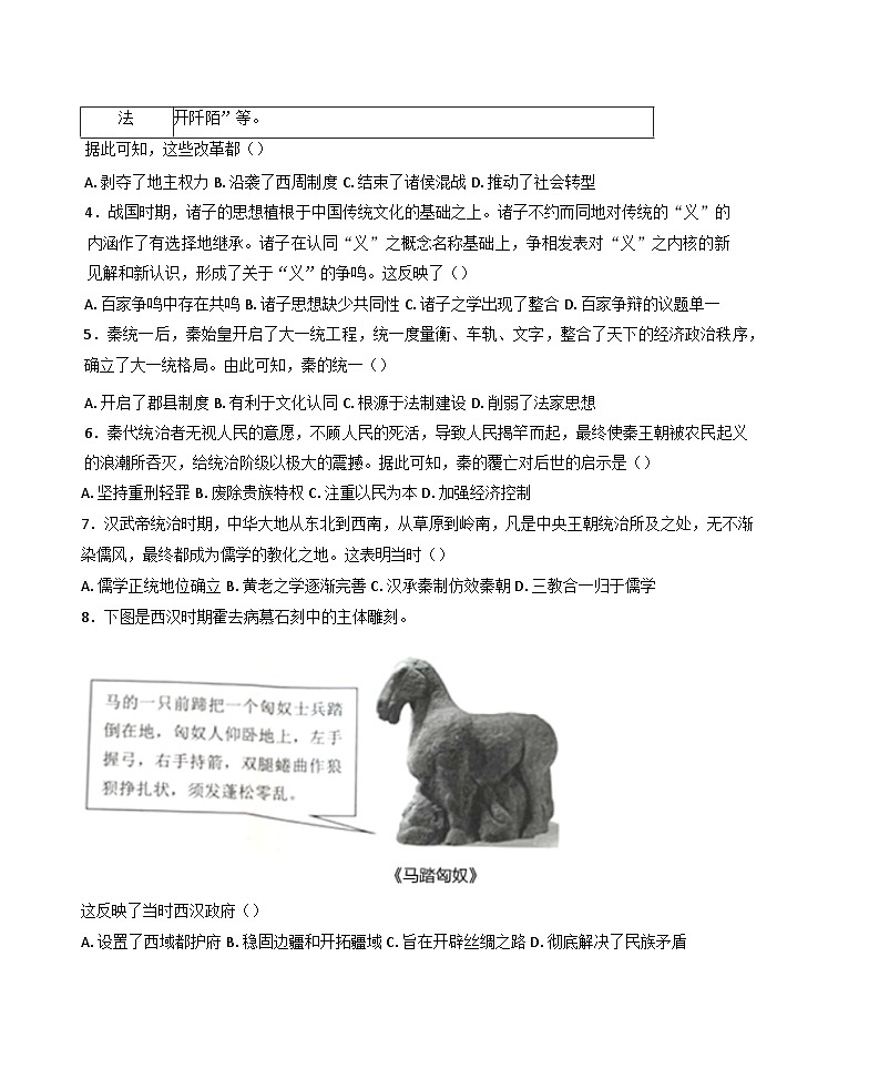 辽宁省点石联考2024-2025学年高一上学期期末测试历史试题第2页