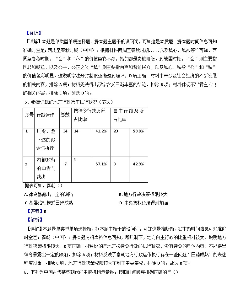 黑龙江省鹤岗市宝泉岭高级中学2024-2025学年高一上学期12月月考历史试题(解析版)第3页