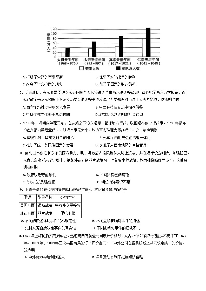 陕西省渭南市2024-2025学年高一上学期期末考试历史试题第2页