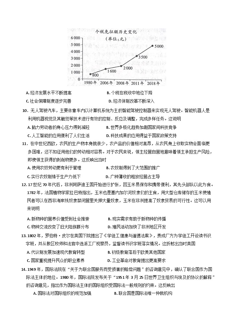 陕西省咸阳市2024-2025学年高二上学期期末教学质量检测历史试题第3页