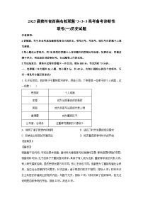 2025屆貴州省西南名校聯(lián)盟“3+3+3高考備考診斷性聯(lián)考(一)歷史試卷（解析版）