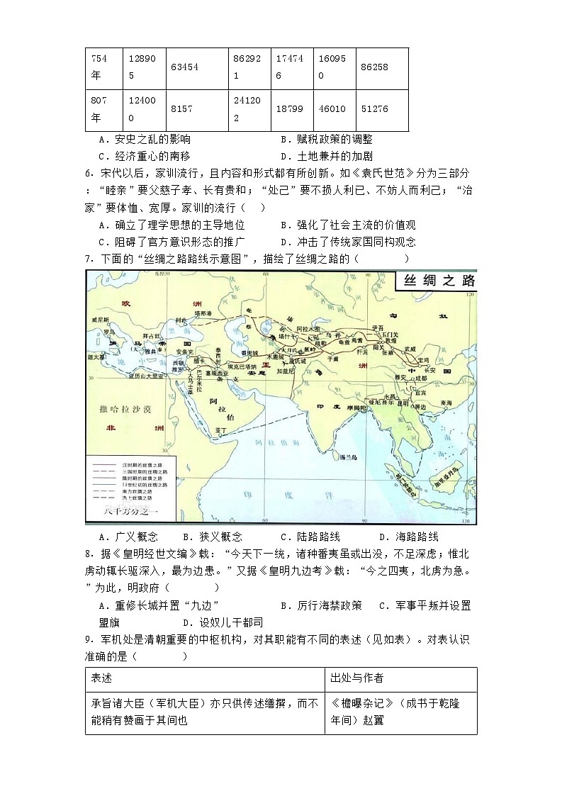 江苏省宿迁市沭阳县2024-2025学年高二上学期11月期中历史试题第2页
