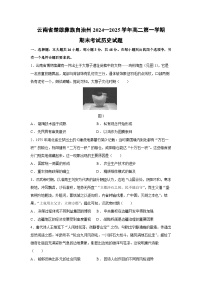 云南省楚雄彝族自治州2024—2025学年高二第一学期期末考试历史试卷