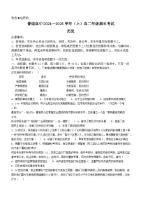 河南省周口市2024-2025学年高二上学期1月期末考试历史试题（Word版附解析）