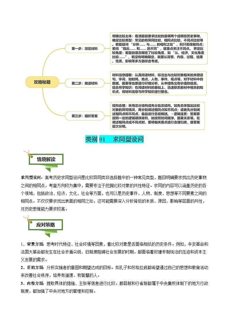 专题16 比较异同类非选择题-2025年高考历史二轮热点题型归纳与变式演练(新高考通用)(解析版)第2页