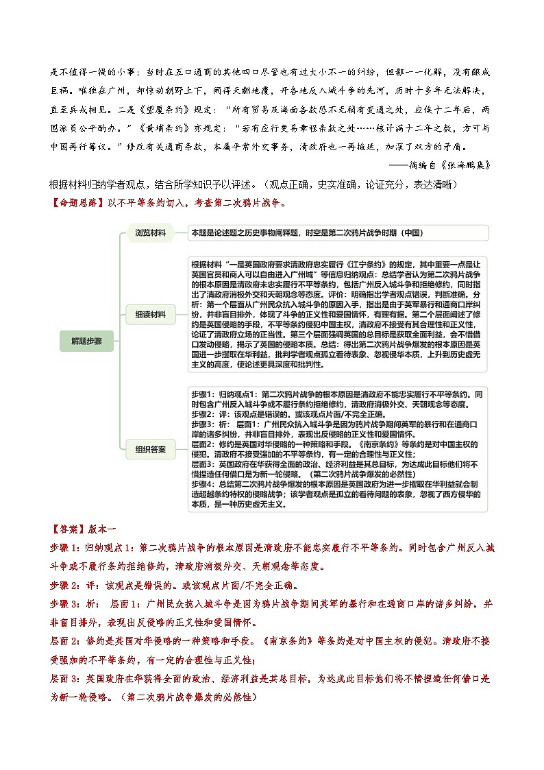 专题17 观点评析类非选择题-2025年高考历史二轮热点题型归纳与变式演练(新高考通用)(解析版)第3页