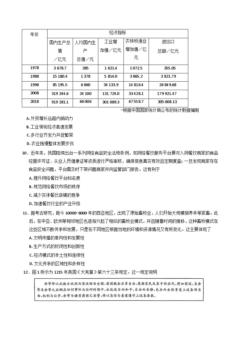 河南省名校大联考2024-2025学年高二下学期开学考试历史试题(含解析)第3页