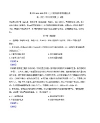 福建省漳州市2024-2025学年高一上学期期末教学质量检测历史试题（解析版）