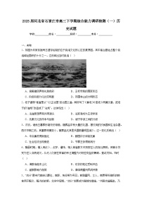 2025屆河北省石家莊市高三下學(xué)期綜合能力調(diào)研檢測（一）歷史試題