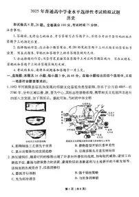 衡水金卷先享调研2025年普通高等学校招生全国统一考试高考模拟试题(一)-历史+答案