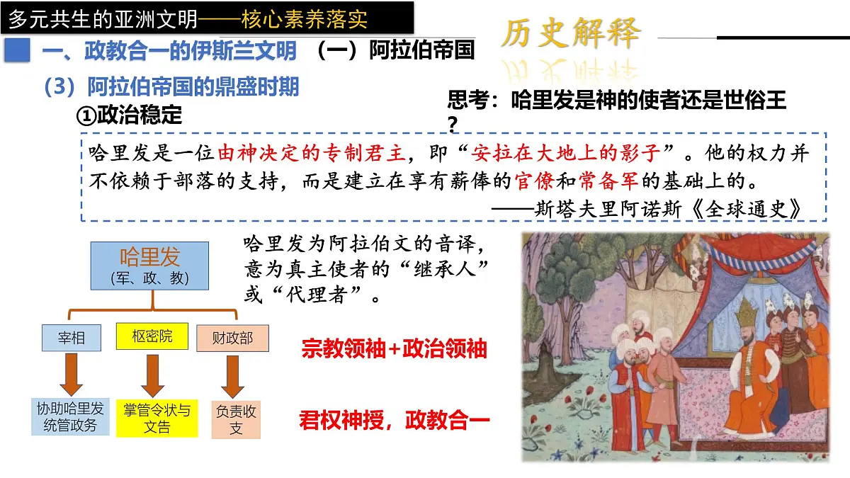2024-2025学年高中历史(统编版中外历史纲要下)同步课件第4课中古时期的亚洲第7页