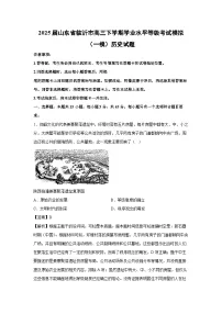 2025届山东省临沂市高三下学期学业水平等级考试模拟（一模）历史试卷（解析版）