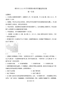 湖南省郴州市2024-2025学年高一上学期期末考试历史试题（Word版附解析）