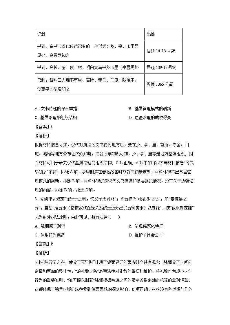 广东省阳江市部分学校2024-2025学年高二上学期期末联考历史试卷(解析版)第2页