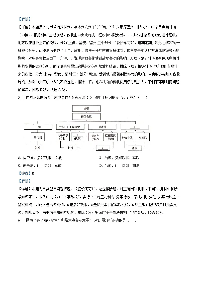 湖南省岳阳市2023-2024学年高二下学期期末考试历史试题 含解析第3页