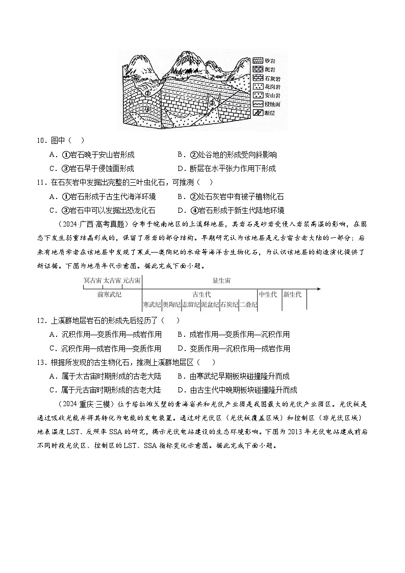 第03讲 地球的宇宙环境、演化历史与圈层结构(原卷版)第3页