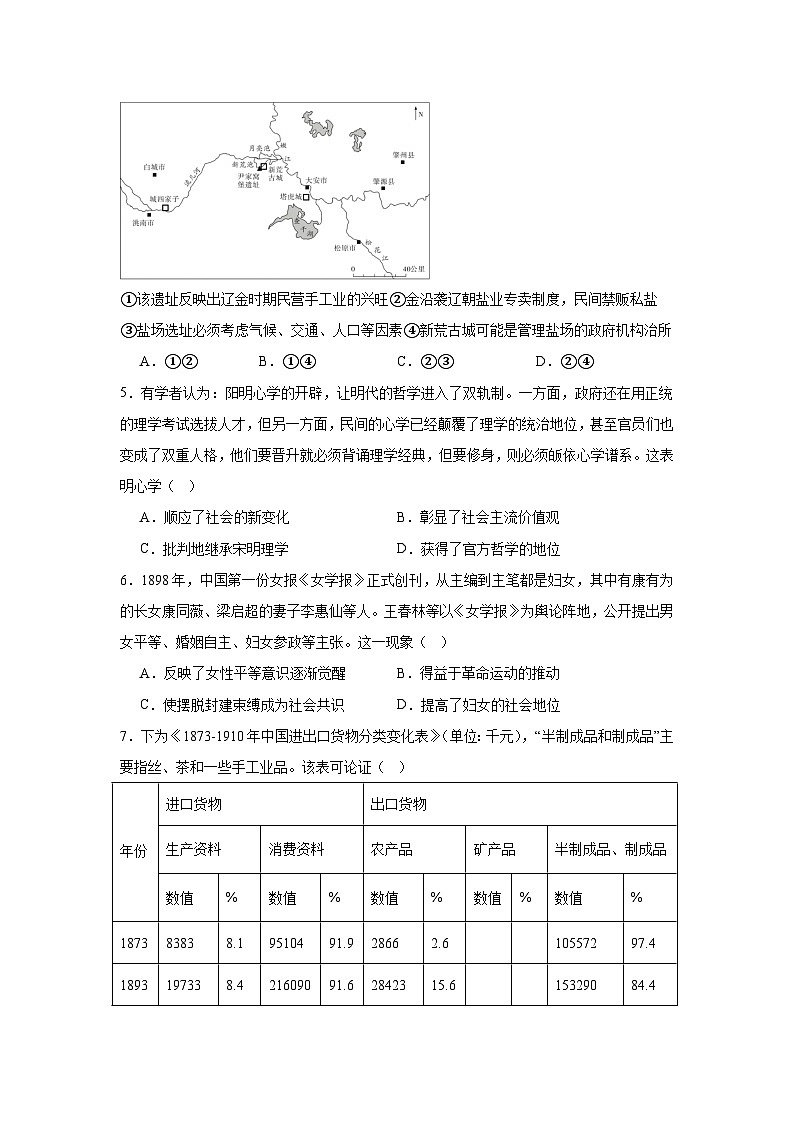 2025届湖北省高中名校联盟高三下学期第三次联合测评历史试题(附答案解析)第2页