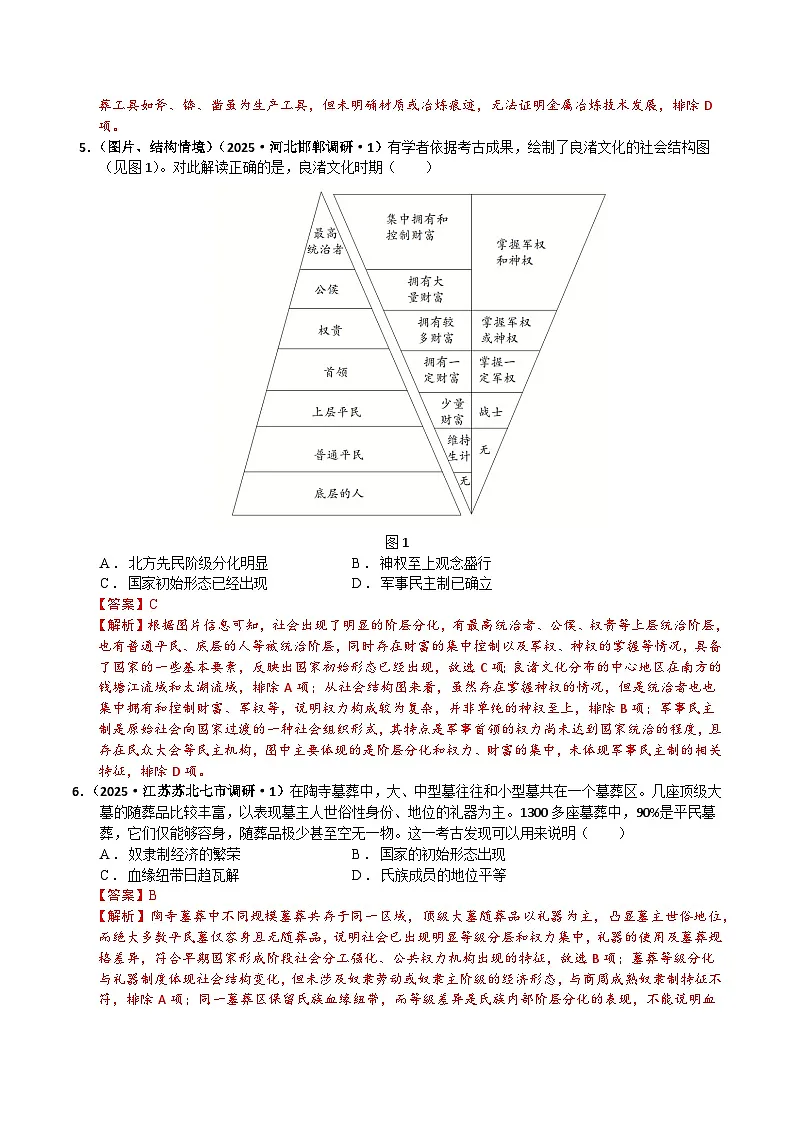 猜押01 中国古代史(先秦至隋唐时期) 选择题-2025年高考历史冲刺抢押秘籍专题讲练(江苏专用)(解析版)第3页