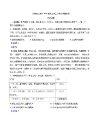 2025届安徽省合肥市高三下学期第二次教学质量检测历史试题（解析版）