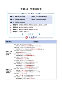 2025年高考?xì)v史答題技巧與答題模板(全國通用)專題03中國現(xiàn)代史(答題模版)專題特訓(xùn)(學(xué)生版+解析)