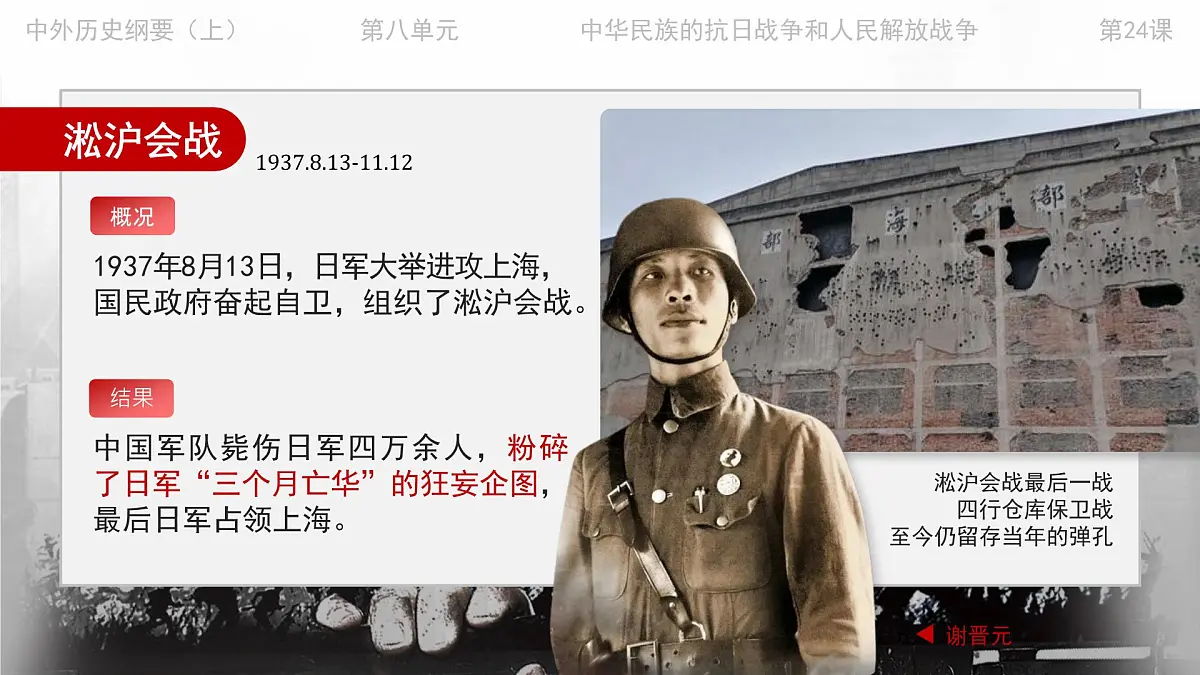 部编版2025高中历史必修中外历史纲要上23 全民族浴血奋战与抗日战争的胜利 课件第4页