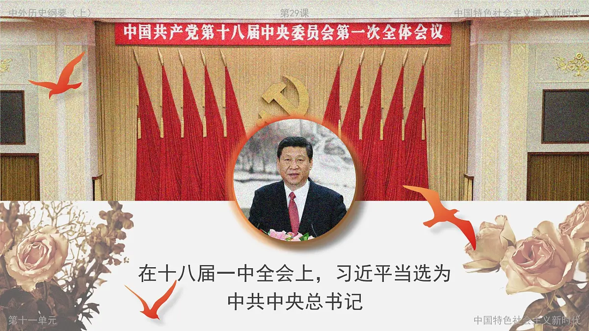 部编版2025高中历史必修中外历史纲要上29 中国特色社会主义进入新时代 课件第6页
