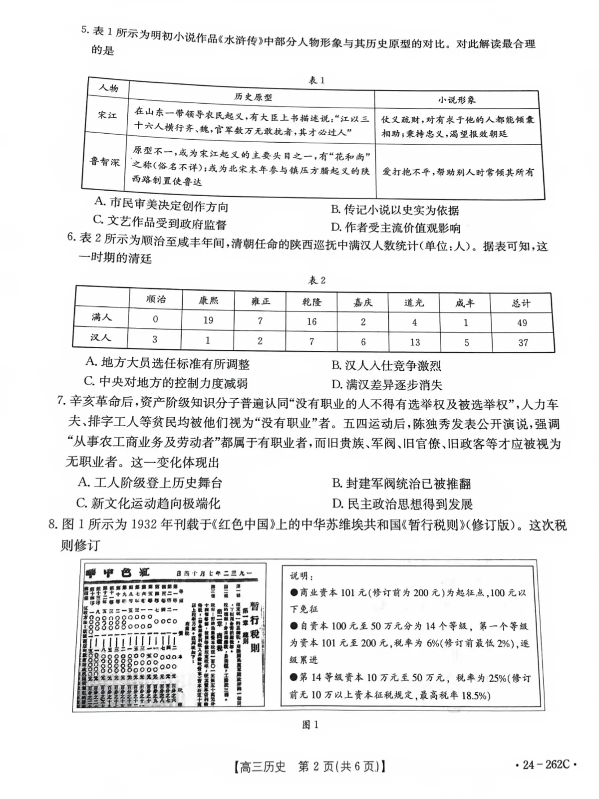 2024届辽宁高三上学期联考(12月)-历史试题(含答案)第2页